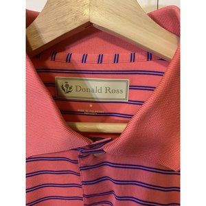 Donald Ross Men’s Sz M Worcester Golf Polo Shirt Pink Stripe‎ Worecester